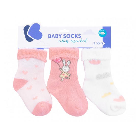 Kikka Boo - Παιδικές θερμικές κάλτσες σετ 3 ζευγ. Rabbits in Love (1-2 ετών)