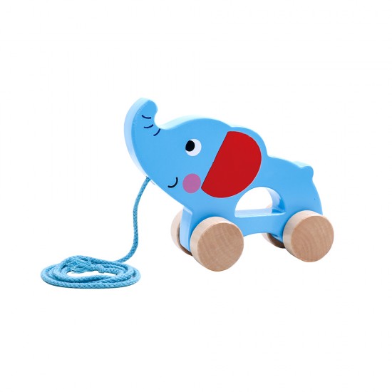 Tooky Toy - Ξύλινο Ελεφαντάκι Συρόμενο