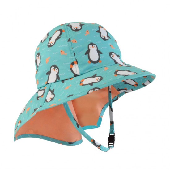 Zoocchini - Αντιηλιακό Βρεφικό Καπέλο Cape Sunhat UPF50 Penguin