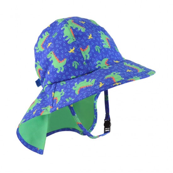 Zoocchini - Αντιηλιακό Βρεφικό Καπέλο Cape Sunhat UPF50 Dinosaur