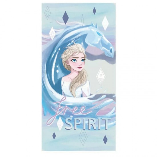 Kids Heroes - Πετσέτα Θαλάσσης Frozen Free Spirit με Μικροΐνες 70×140cm